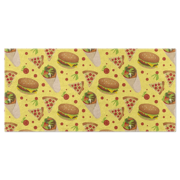 Renerded Gold  Pizza&Burger Beach Towels