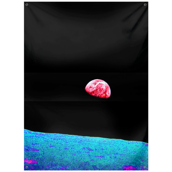 Renerded Red Half Moon Tapestries