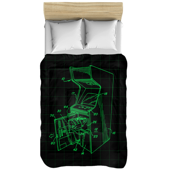 Renerded Black&Green Arcade Comforters