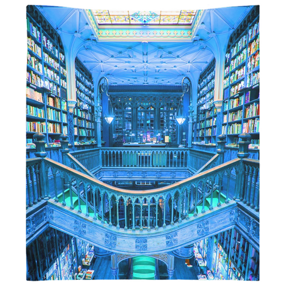 Renerded Neon Library Tapestries