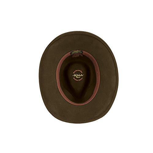 Scala Classico Men's Crushable Felt Outback Hat, Olive, Small – Renerded