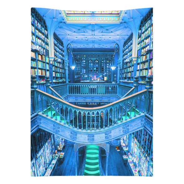 Renerded Neon Library Tapestries