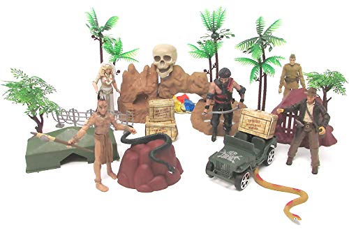 Indiana Jones 18 Piece Play Set with Random Indiana Jones Figures and Themed Accessories