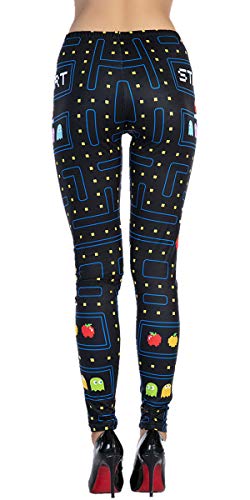 Ndoobiy Women's Printed Leggings Full-Length Regular Size Workout Leggings Pants Soft Capri L2(Game OS)