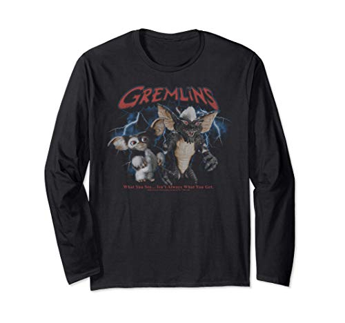 Gremlins Lightning Storm Portrait Long Sleeve T-Shirt