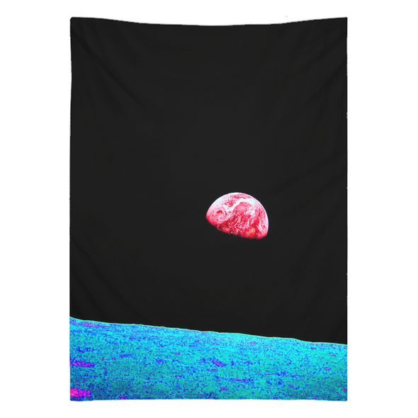 Renerded Red Half Moon Tapestries