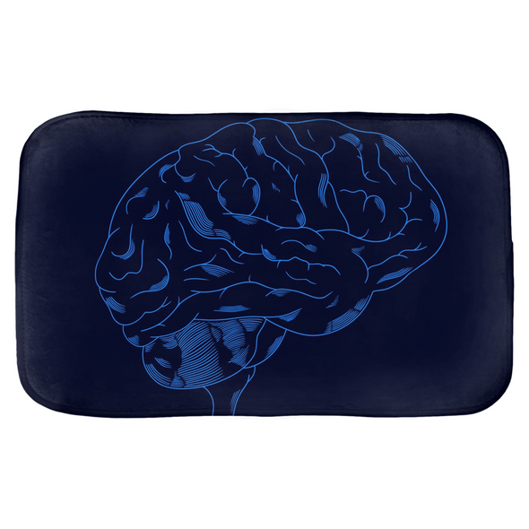 Renerded Dark Blue Brain Bath Mats