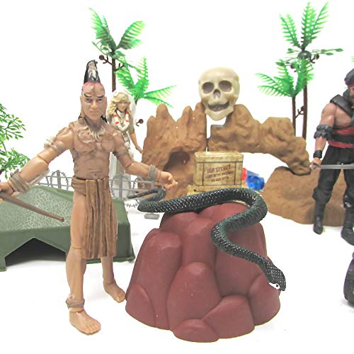 Indiana Jones 18 Piece Play Set with Random Indiana Jones Figures and Themed Accessories