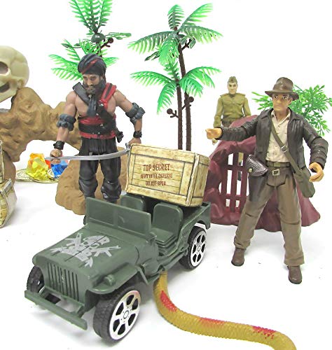 Indiana Jones 18 Piece Play Set with Random Indiana Jones Figures and Themed Accessories