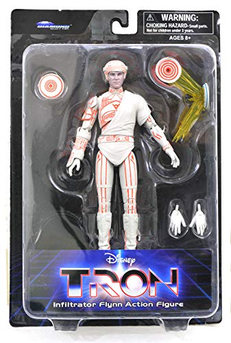 DIAMOND SELECT TOYS Tron Movie: Infiltrator Flynn Select Action Figure, Multicolor, Model:APR198245