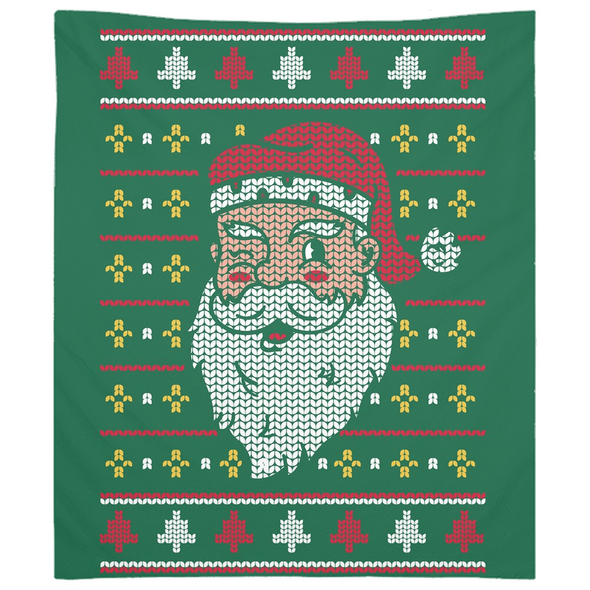 Renerded 8 Bit Santa Tapestries