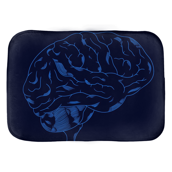 Renerded Dark Blue Brain Bath Mats