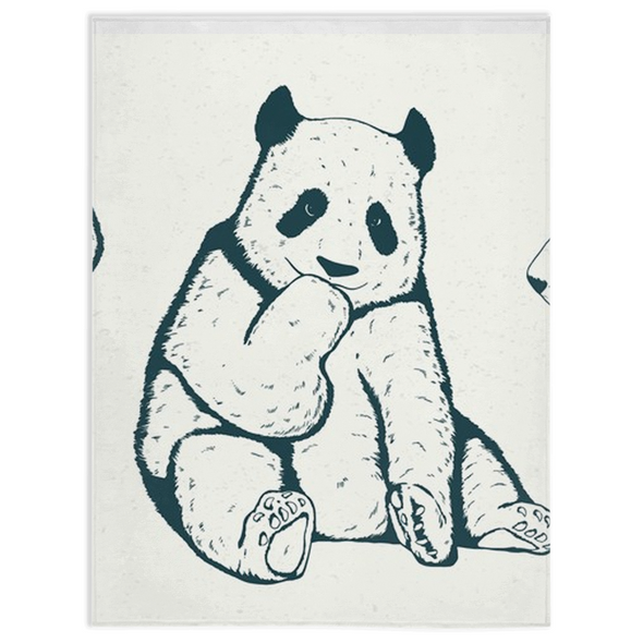 Renerded Cute Panda Minky Blankets