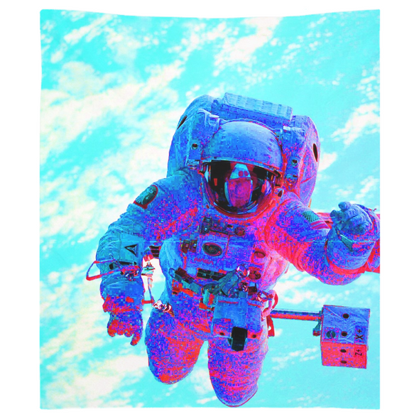 Renerded Light Blue Float Astronaut Tapestries