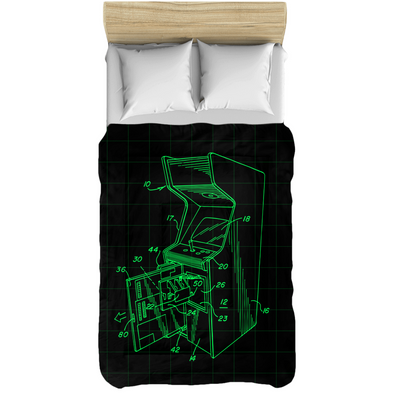 Renerded Black&Green Arcade Comforters