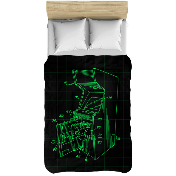 Renerded Black&Green Arcade Comforters