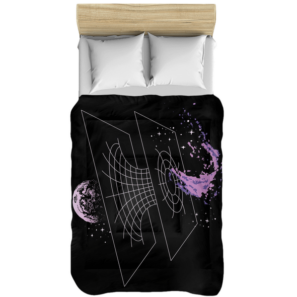 Renerded Black&Purple Vortex Comforters