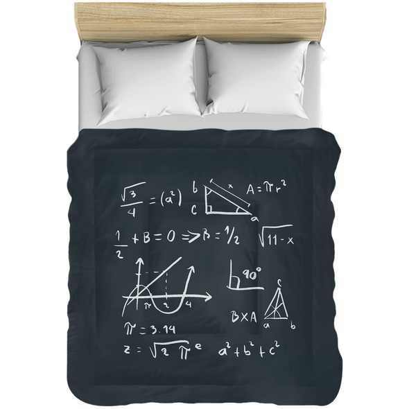 Renerded Math Black Comforters