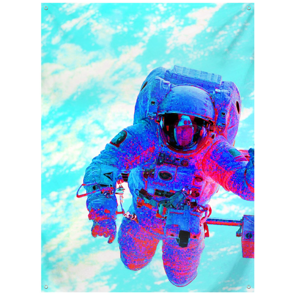 Renerded Light Blue Float Astronaut Tapestries