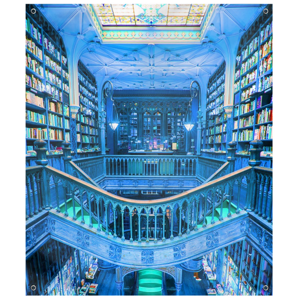 Renerded Neon Library Tapestries