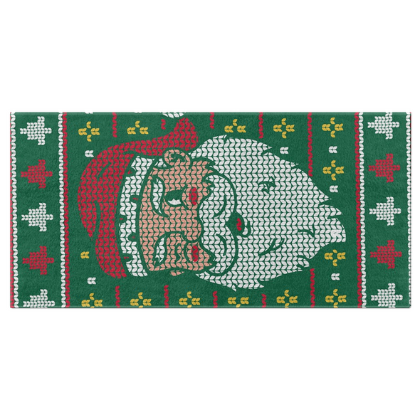 Renerded Green Santa Bath Towels