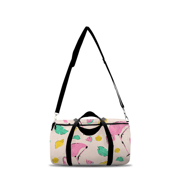 Renerded Cute Pink Flamingo Duffle Bags