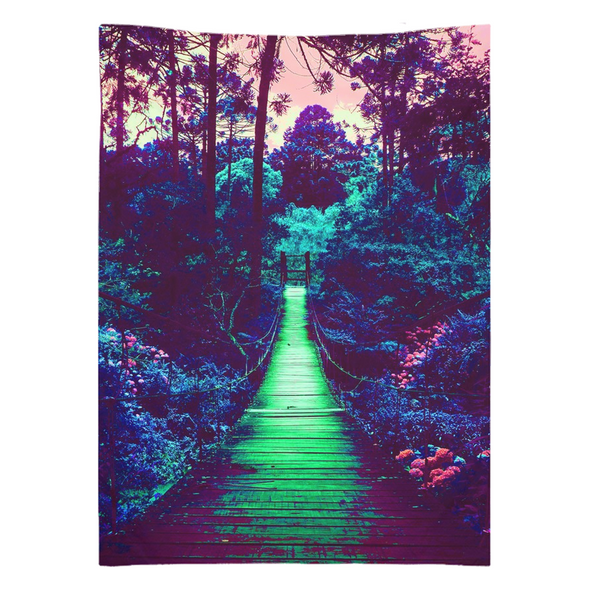 Renerded Neon Forest Tapestries