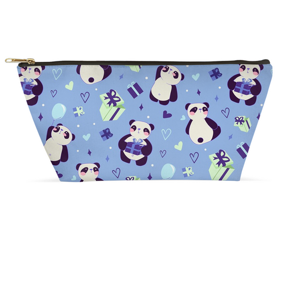 Renerded lightblue panda Accessory Pouch