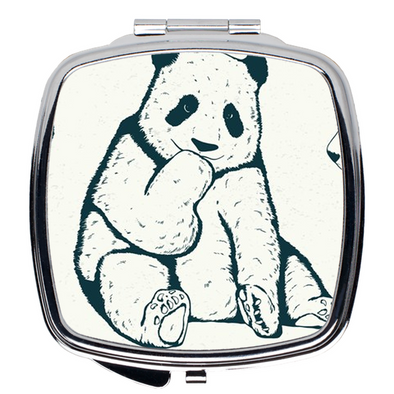 Renerded Cute Panda Compact Mirrors