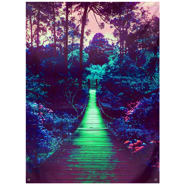 Renerded Neon Forest Tapestries