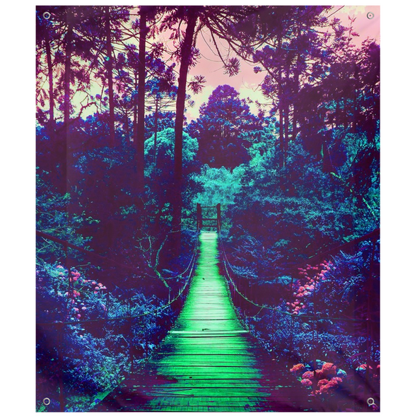 Renerded Neon Forest Tapestries