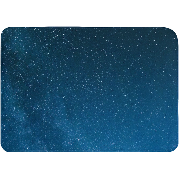 Renerded Beep Blue Space Bath Mats