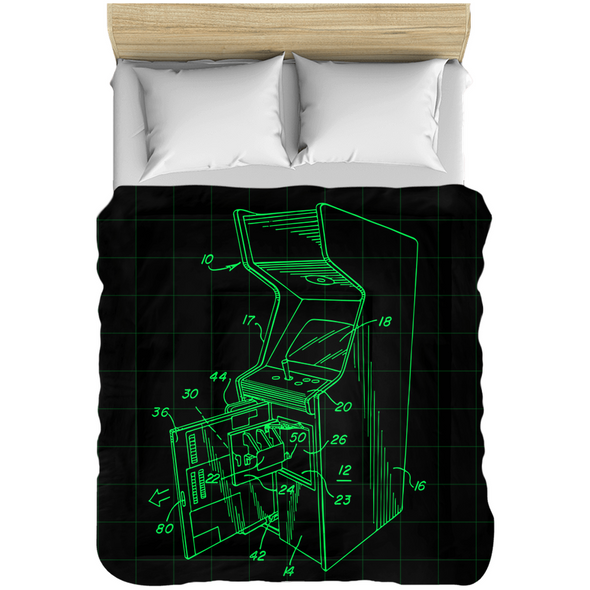 Renerded Black&Green Arcade Comforters