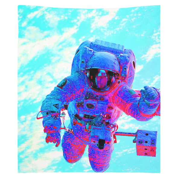 Renerded Light Blue Float Astronaut Tapestries