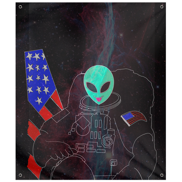 Renerded Space Alien Astronaut Tapestries