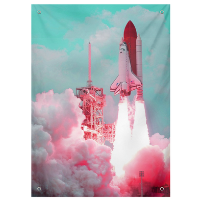 Renerded Space Shuttle Lift Off Tapestries