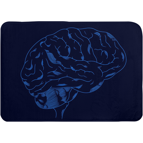 Renerded Dark Blue Brain Bath Mats