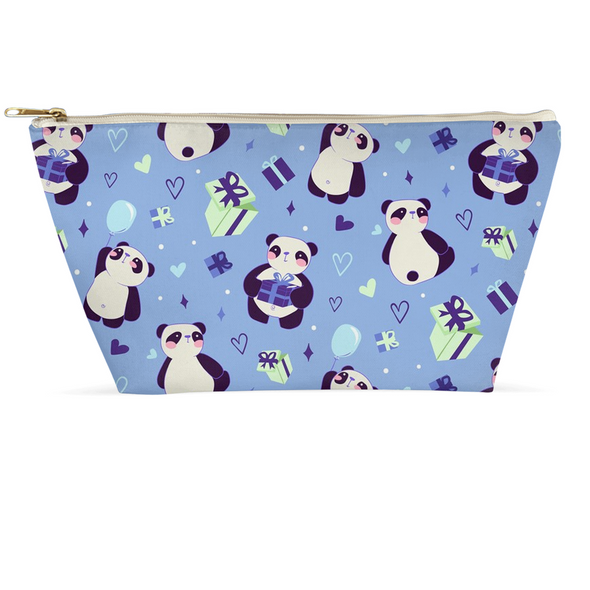 Renerded lightblue panda Accessory Pouch