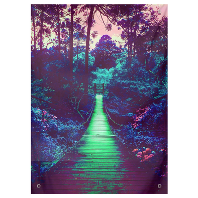 Renerded Neon Forest Tapestries