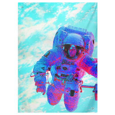 Renerded Light Blue Float Astronaut Tapestries