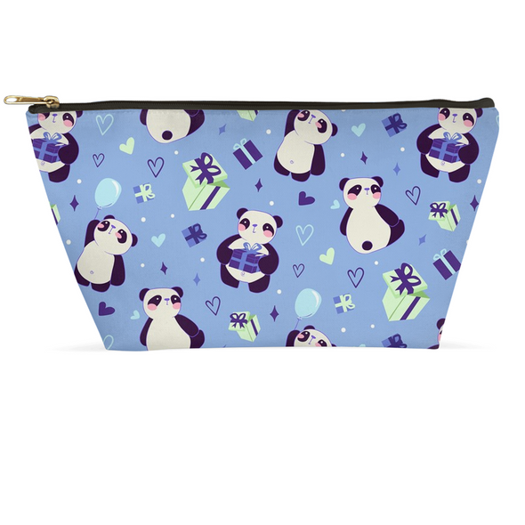 Renerded lightblue panda Accessory Pouch