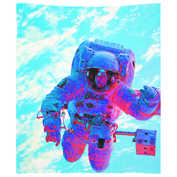 Renerded Light Blue Float Astronaut Tapestries