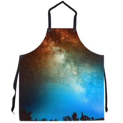 Renerded red white and blue space Aprons