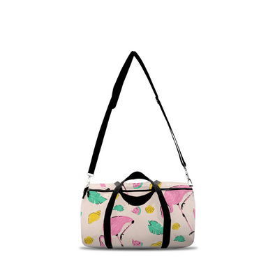 Renerded Cute Pink Flamingo Duffle Bags