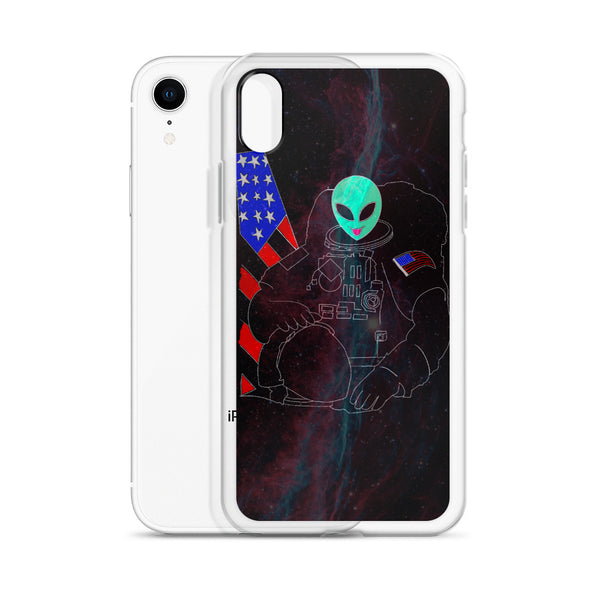 Renerded Space Alien Astronaut iPhone Case