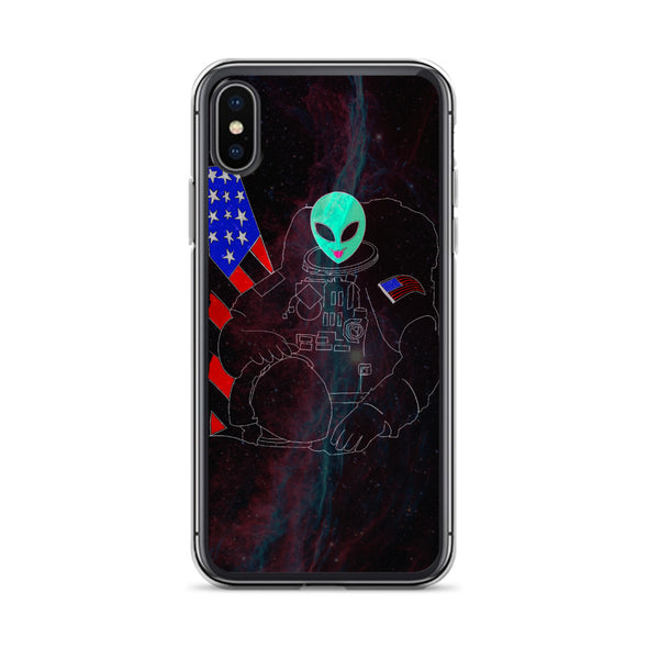 Renerded Space Alien Astronaut iPhone Case