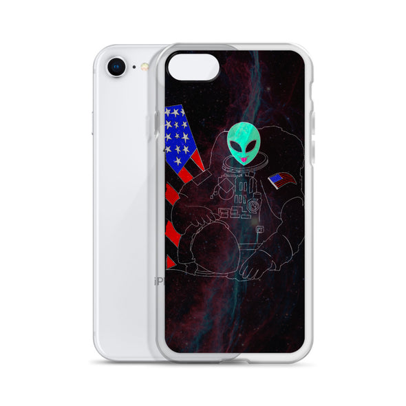 Renerded Space Alien Astronaut iPhone Case