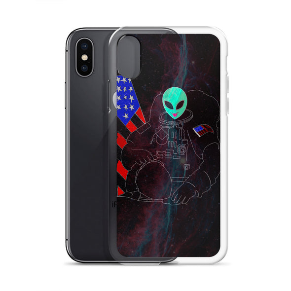 Renerded Space Alien Astronaut iPhone Case