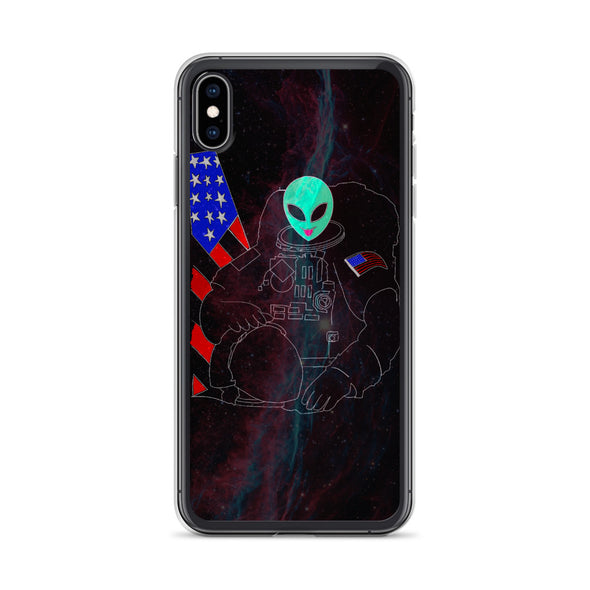 Renerded Space Alien Astronaut iPhone Case