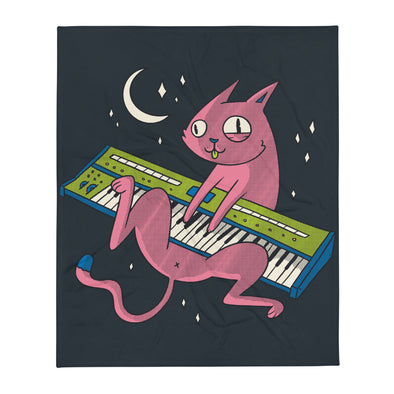 Renerded Cat Keyboarding Throw Blanket